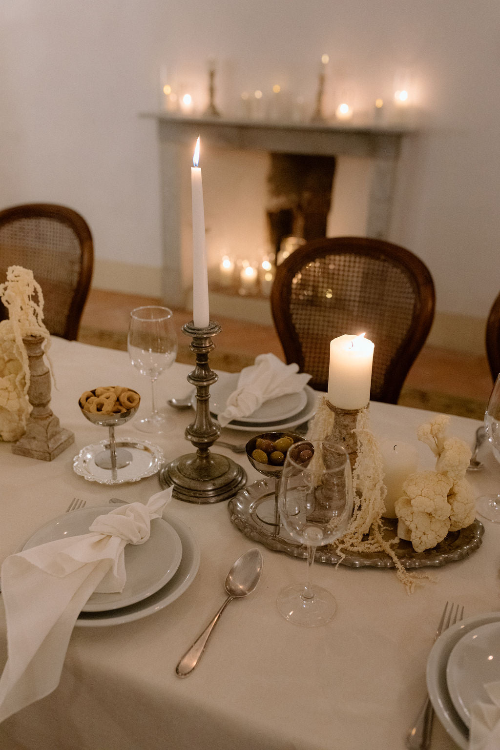 Camp Anima candlelit dinner, Tuscany